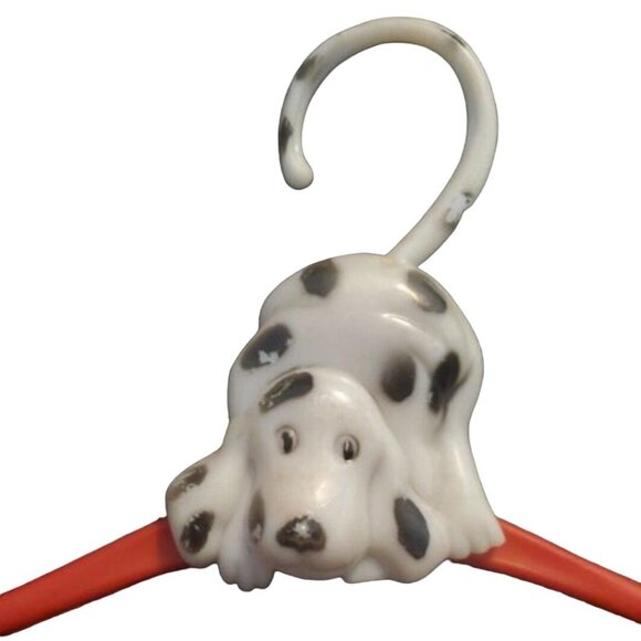 Vintage Dalmatian Clothes Hanger Tail Set of 3 Plastic Black White Red - Picture 3 of 7